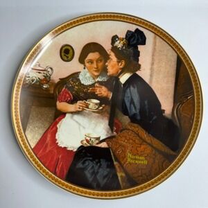 Norman Rockwell Gossiping in the Alcove Knowles Collector Plate 1983